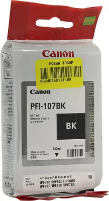 Чернильница Canon  PFI-107BK  Black для iPF670/680/685/770/780/785