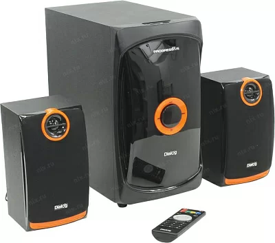 Колонки Dialog Progressive AP-200 (2х15W +Subwoofer 30W  дерево SD USB ПДУ)