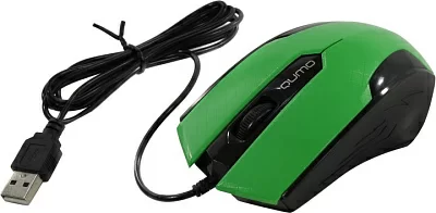 Манипулятор QUMO Optical Mouse Office M14 Green (RTL) USB 3btn+Roll