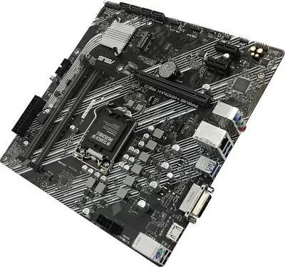 Мат. плата ASUS PRIME H410M-K R2.0 (RTL) LGA1200 H470 PCI-E DVI+HDMI GbLAN SATA  MicroATX 2DDR4