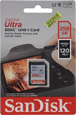 Карта памяти SanDisk Ultra SDSDUN4-256G-GN6IN SDXC Memory  Card  256Gb UHS-I  U1