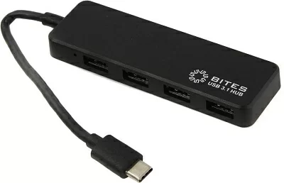 Разветвитель 5bites <HB34C-311BK> 4-port  USB3.0 Hub подкл. USB-C