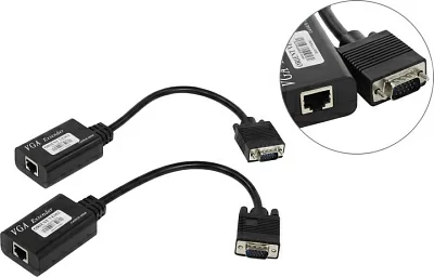 Удлинитель Orient VE062 VGA Extender VGA 15M-> RJ45-->  VGA  15M до  60м)