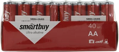 Батарея питания Smartbuy SBBA-2A40S Size"AA" 1.5V щелочной  (alkaline) уп.40 шт