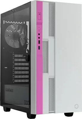 Корпус Miditower GameMax Brufen C3 White-Pink ATX без  БП