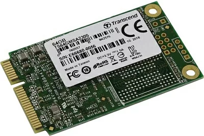 Накопитель SSD 64 Gb mSATA 6Gb/s Transcend TS64GMSA230S 3D TLC