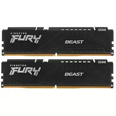 Модуль памяти Kingston Fury Beast <KF552C40BBK2/64> DDR5 DIMM 64Gb KIT 2*32Gb <PC5-41600>  CL40