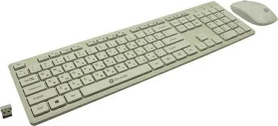 Комплект OKLICK Wireless Keyboard & Optical Mouse 240M White (Кл-ра USBFM+Мышь 4кн  Roll  USB FM) 1091258