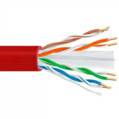 5bites Кабель US6575-305A-LSZH UTP / SOLID / 6CAT / 23AWG / CCA / PVC / LSZH / RED / 305M