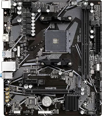 Мат. плата GIGABYTE A520M K (RTL) AM4 <AMD A520> PCI-E HDMI GbLAN  SATA MicroATX  2DDR4