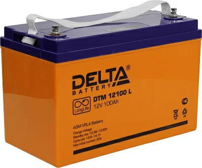 Аккумулятор Delta DTM 12100L (12V 100Ah) для  UPS