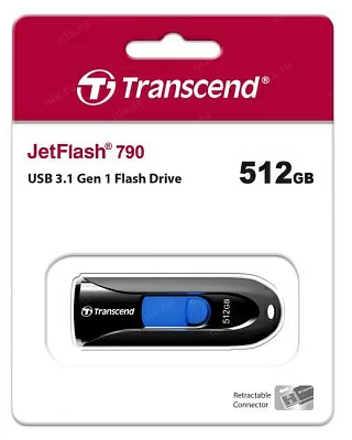 Накопитель Transcend TS512GJF790K JetFlash 790 USB3.1  Flash Drive 512Gb (RTL)