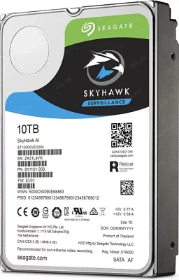 Жёсткий диск HDD 10 Tb SATA 6Gb/s Seagate SkyHawk  AI ST10000VE0008 3.5"