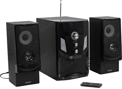 Колонки Ginzzu GM-415  (2х10W +Subwoofer 30W Bluetooth USB SD FM ПДУ)