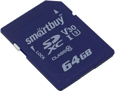 Карта памяти SmartBuy SB64GBSDXC10U3 SDXC Memory Card  64Gb  UHS-I U3 V30