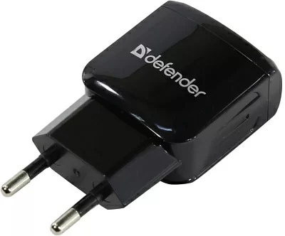 Defender EPA-13 Black 83840 Зарядное устройство USB (Вх. AC100-240V Вых. DC5V 10.5W 2xUSB)