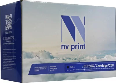 Картридж NV-Print аналог CE250X/Cartridge 723H Black  для HP LJCP3525/3530MFP Canon  LBP-7750