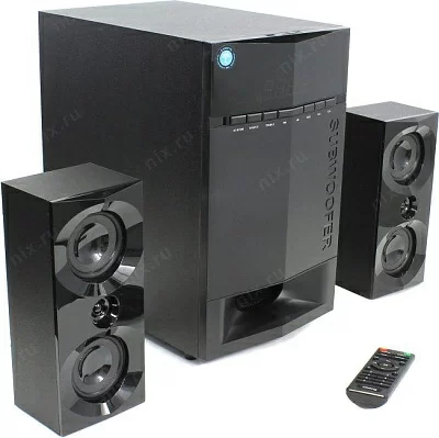 Колонки Dialog Progressive AP-230 (2х15W +Subwoofer 35W дерево  SD  USB ПДУ  FM)