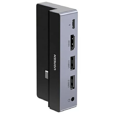 Разветвитель UGREEN <70688>  2xUSB3.0+PD+Jack3.5+HDMI подкл.  USB-C