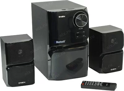 Колонки SVEN MS-305 Black (2x10W+Subwoofer 20W дерево Bluetooth SD USB FM  ПДУ)