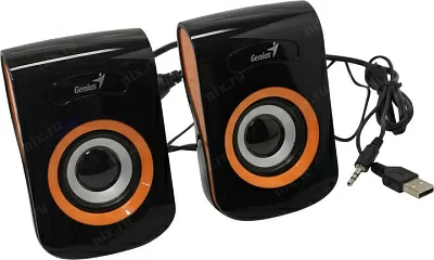 Колонки Genius SP-Q180 Orange (2x3W питание от USB) (31730026402)