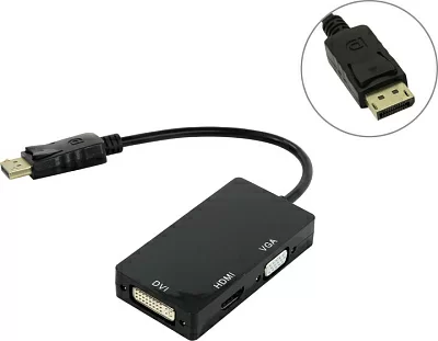 Orient C309 Кабель-адаптер DisplayPort  (M)-->  DVI (F)/HDMI(F)/VGA  (15F)