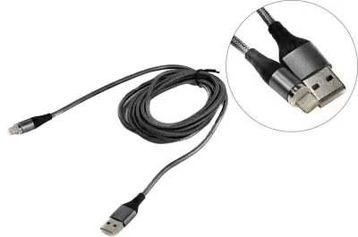 JETACCESS JA-DC48 2м Gray Кабель USB 2.0  AM-->съёмный  магнитный Lightning  2м