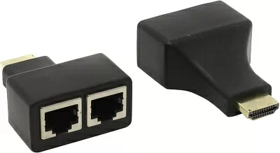 Удлинитель Orient VE041 HDMI Extender (HDMI 19M-> 2xRJ45 -> HDMI 19M  до 30м)