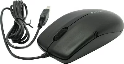 Манипулятор A4Tech Optical Wheel Mouse OP-530NU-Black (RTL) USB  3but+Roll