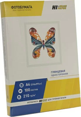 Hi-Image Paper HI-G210-A4-100 (A4 100 листов 210  г/м2) бумага глянцевая односторонняя