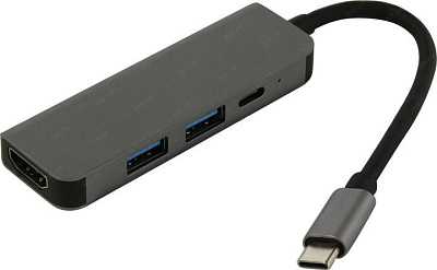 KS-is KS-505 Кабель-адаптер  USB-C ->  HDMI(F)+2xUSB3.0+USB-C