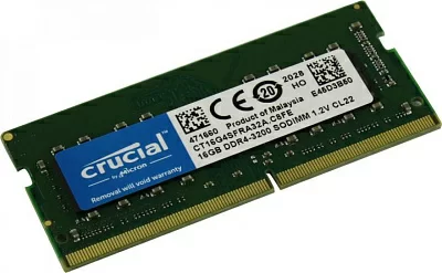 Модуль памяти Crucial <CT16G4SFRA32A> DDR4 SODIMM 16Gb <PC4-25600>  CL22 (for  NoteBook)