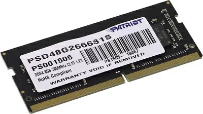 Модуль памяти Patriot Signature Line PSD48G266681S DDR4  SODIMM  8Gb PC4-21300 CL19