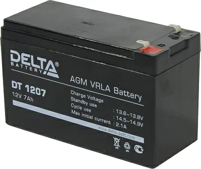 Аккумулятор Delta DT 1207 (12V  7Ah)  для слаботочных  систем