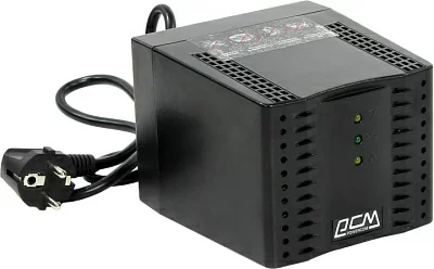 Стабилизатор PowerCom TCA-3000 Black (вх.187~253 В вых.  220V±5%  4 розетки  Euro)