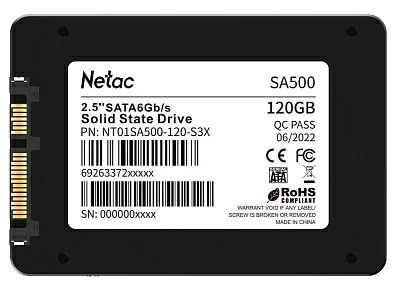 Накопитель SSD 120 Gb SATA 6Gb/s  Netac  SA500 <NT01SA500-120-S3X> 2.5"