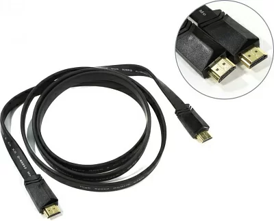 Hama 122117 Кабель HDMI to HDMI (19M -19M) 1.5м плоский High Speed with  Ethernet