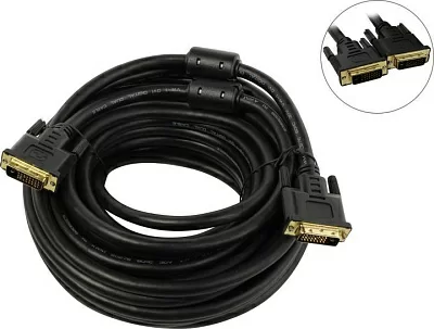 KS-is KS-518-15 Кабель монитор - SVGA card DVI-D (25M -25M) Dual link 15м 2 фильтра