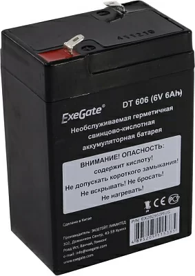 Аккумулятор Exegate DT 606 (6V 6Ah)  для  слаботочных систем EX282950RUS