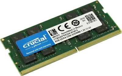 Модуль памяти Crucial <CT8G4SFRA32A> DDR4 SODIMM 8Gb  <PC4-25600> CL22 (for NoteBook)