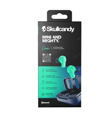 Наушники с микрофоном Skullcandy TWS DIME TRUE  WIRELESS S2DMW-P750 Blue/Green (Bluetooth)