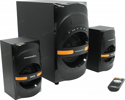 Колонки Dialog Progressive AP-210B (2х15W +Subwoofer 30W дерево  SD  USB Bluetooth ПДУ)