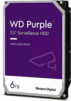 Жёсткий диск HDD 6 Tb SATA 6Gb/s Western Digital  Purple <WD63PURZ> 3.5" 256Mb