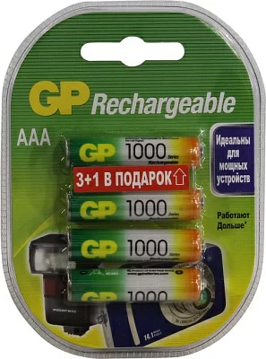 Аккумулятор GP 100AAAHC3-4 (1.2V 950mAh) NiMh Size "AAA" уп.4 шт