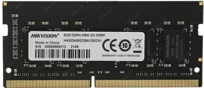 Модуль памяти HIKVISION HKED4082CBA1D0ZA1/8G DDR4 SODIMM  8Gb PC4-21300 (for NoteBook)