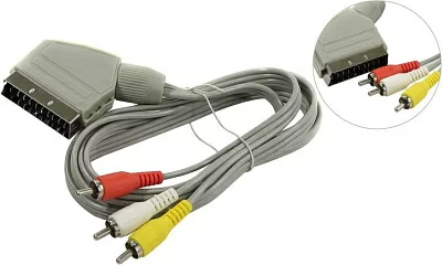 Smartbuy KA518(-125) Кабель SCART-M --> 3RCA-M (1-1.8м)