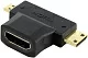 5bites HH1805FM-T Переходник HDMI F -> micro+miniHDMI M