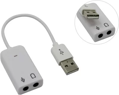 Звуковая карта Espada PAAU003 USB адаптер для наушников  с микрофоном