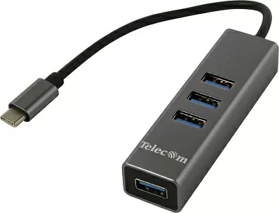 Разветвитель Telecom TA310C USB3.0 Hub  4  port подкл. USB-C