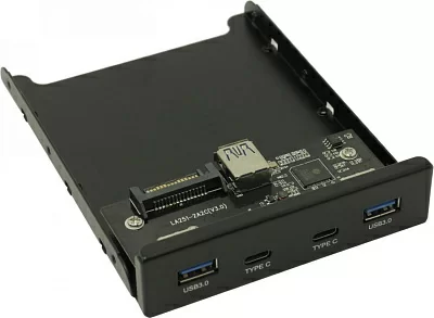 Exegate U3H-619 2xUSB3.0+2xUSB-C port Front Panel (крепление на лицевую панель корпуса 3.5")